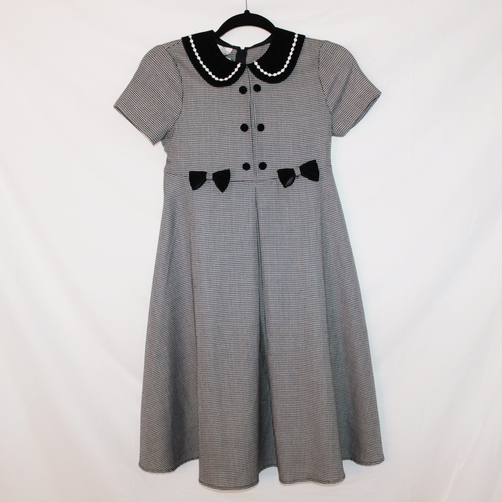 Houndstooth babydoll dress